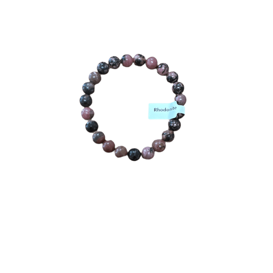 Unearthed Vibes Jewlery Rhodonite Bracelet - Elegant Healing Stone | Perfect Gift for Love and Wellness