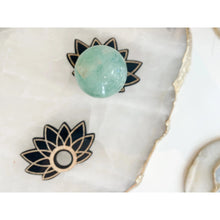  Unearthed Vibes Wood Sphere Stand – Lotus Edition | Crystal Ball & Gemstone Display Holder