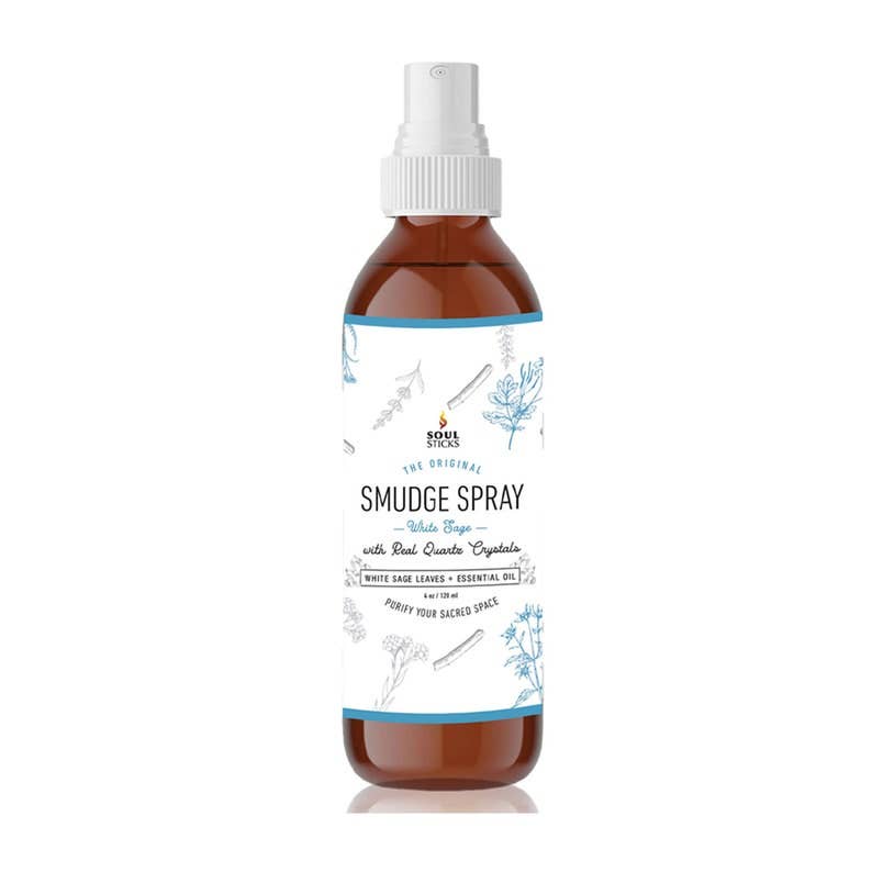 White Sage smudge spray, 3.5 oz amber glass spray bottle by Soul Sticks - Unearthed Vibes