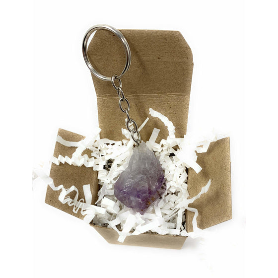 ETSY 8504 Amethyst Keychain | Natural Amethyst Keychain | Perfect Gift