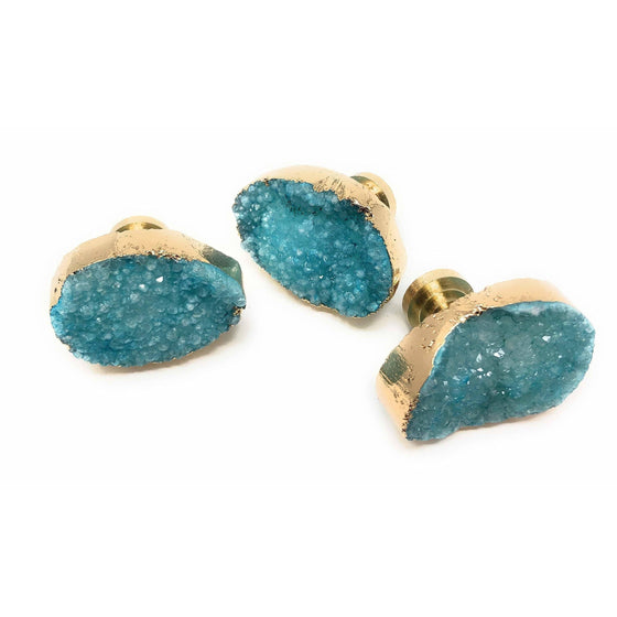 ETSY 8504 Blue Druzy Knob