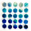 ETSY 8504 Blue/Turquoise Agate Hexagon Crystal Phone Stand