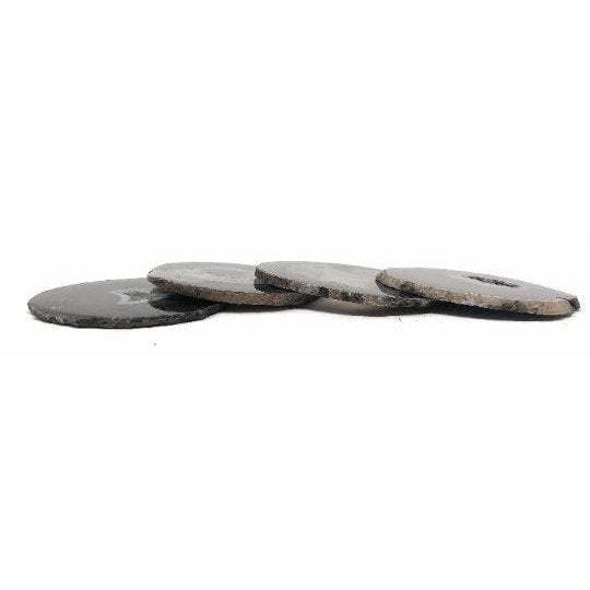 ETSY 8504 Coaster Black Neutral Tone Agate Slice Coasters | Agate Drink & Barware | Home Decor