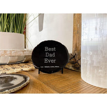  ETSY 8504 Coaster Fathers Day | Best Dad Ever | Personalized Engraved Agate Slice