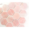 ETSY 8504 Coaster Hexagon Pink Rose Quartz Coaster