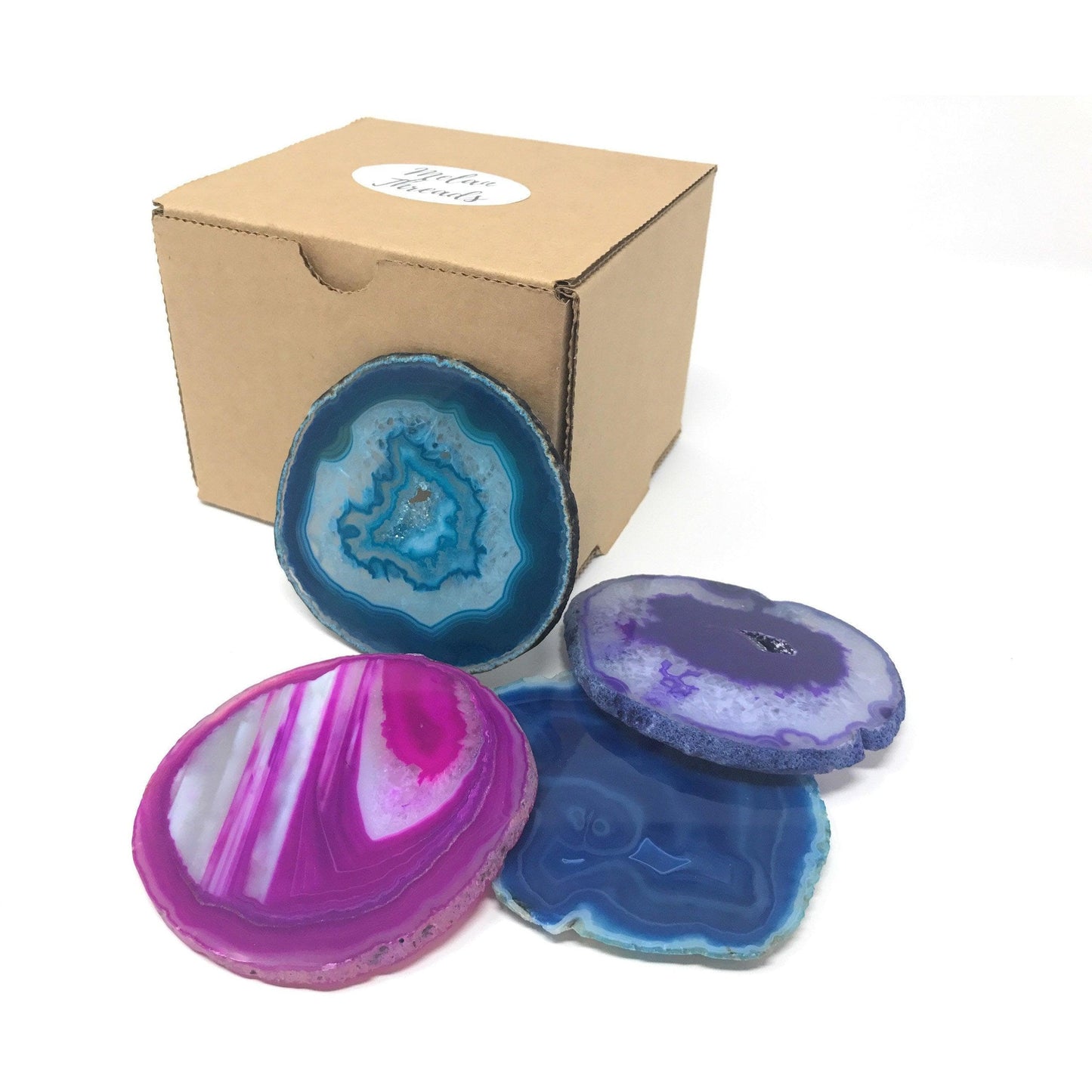 ETSY 8504 Coaster Multi-Color Agate Slice Coasters | Pick a Color | Agate Drink & Barware | Home Decor