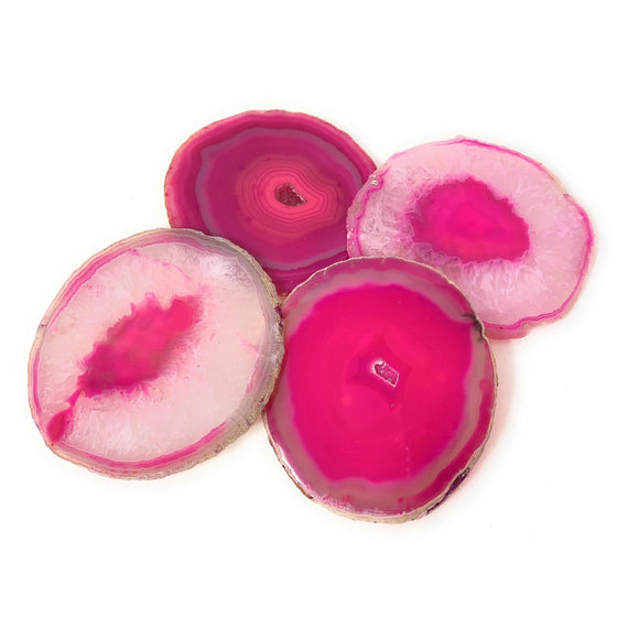 ETSY 8504 Coaster Pink Tone Agate Slice Coasters | Agate Drink & Barware | Home Decor