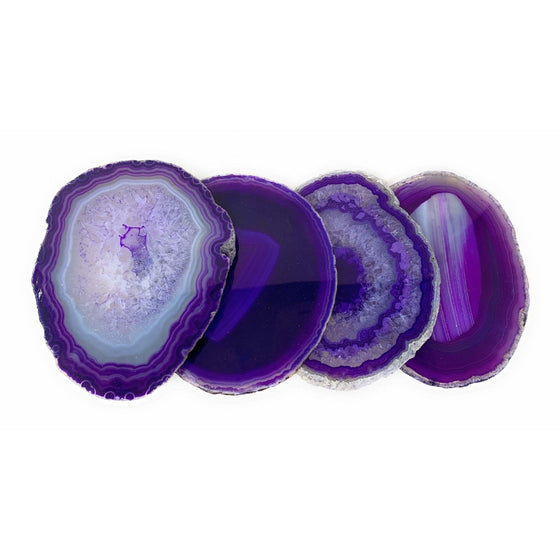 ETSY 8504 Coaster Purple Tone Agate Slice Coasters | Agate Drink & Barware | Home Decor