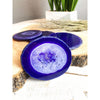 ETSY 8504 Coaster Purple Tone Agate Slice Coasters | Agate Drink & Barware | Home Decor