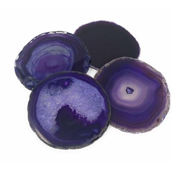 ETSY 8504 Coaster Purple Tone Agate Slice Coasters | Agate Drink & Barware | Home Decor