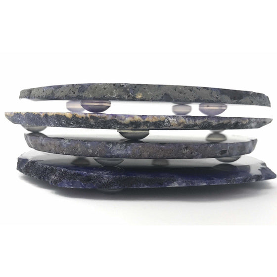 ETSY 8504 Coaster Purple Tone Agate Slice Coasters | Agate Drink & Barware | Home Decor