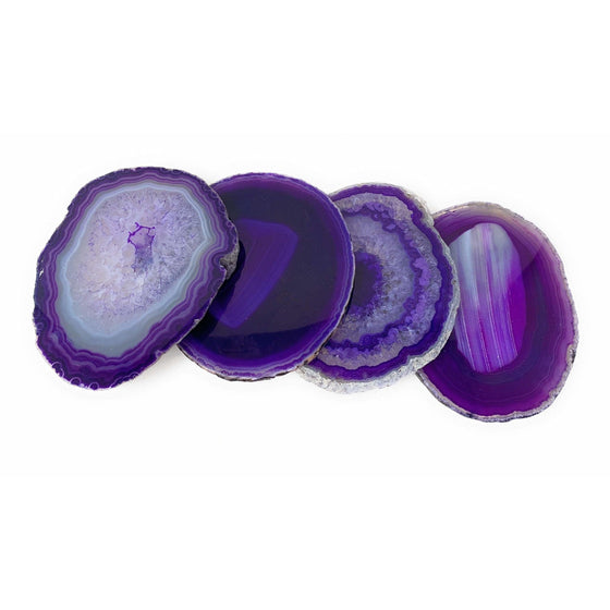 ETSY 8504 Coaster Purple Tone Agate Slice Coasters | Agate Drink & Barware | Home Decor