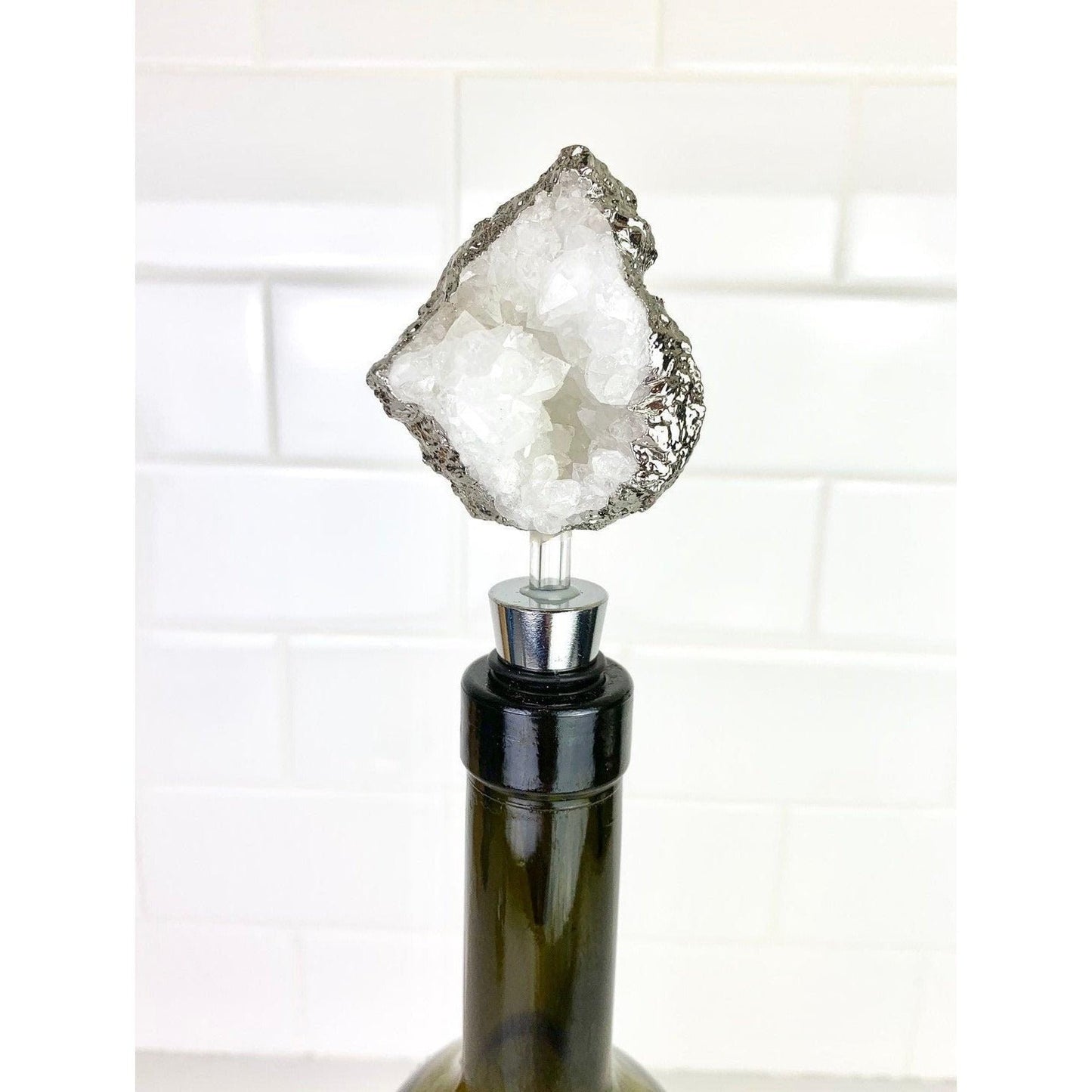 ETSY 8504 Crystal Quartz Cluster Wine Cork/Stopper