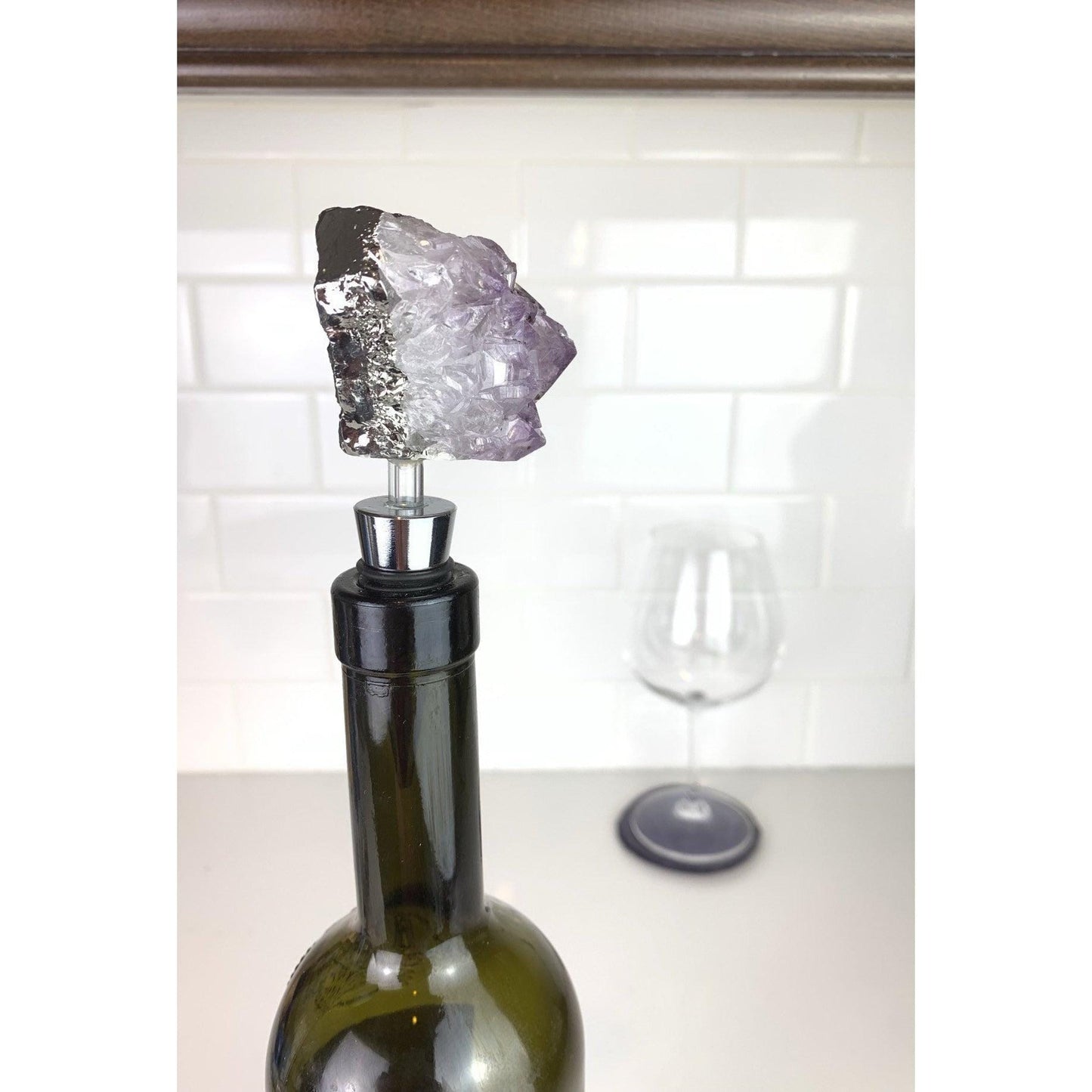 ETSY 8504 Crystal Quartz Cluster Wine Cork/Stopper