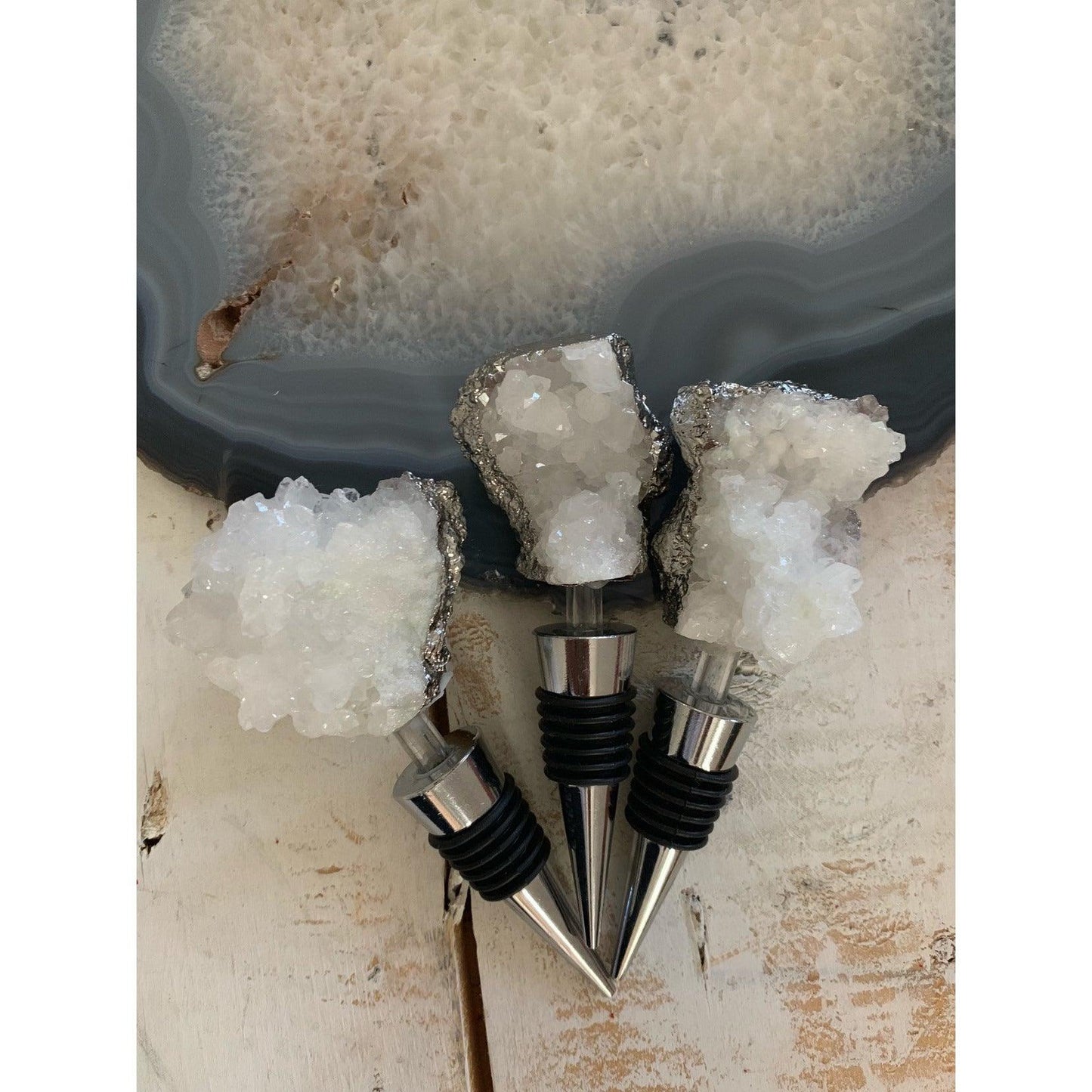 ETSY 8504 Crystal Quartz Cluster Wine Cork/Stopper
