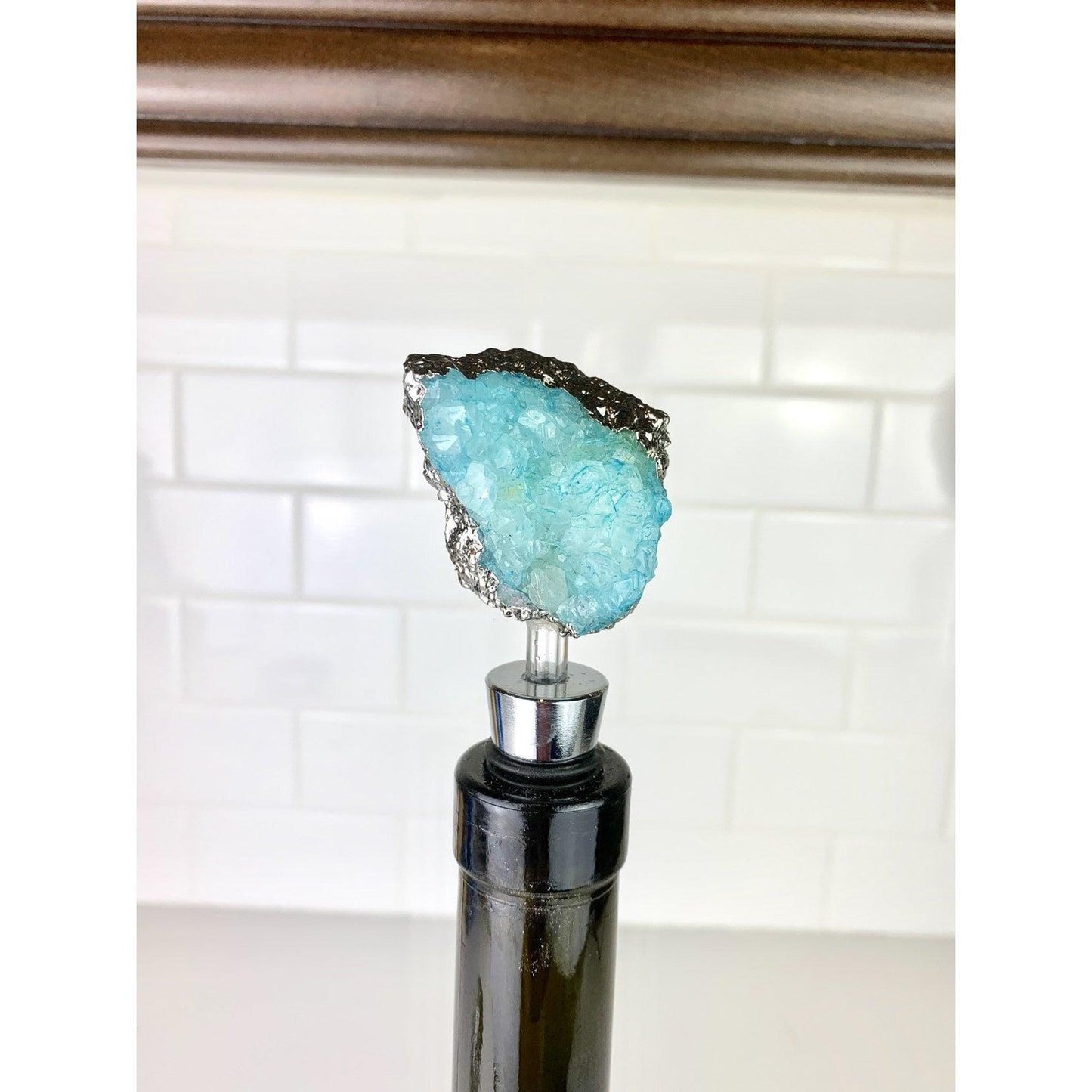 ETSY 8504 Crystal Quartz Cluster Wine Cork/Stopper