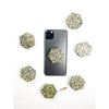 ETSY 8504 Dalmatian Jasper Hexagon Custom Crystal Phone Stand