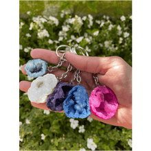  ETSY 8504 Geode Keychain | Pick a color | Blue Pink Purple Teal Clear