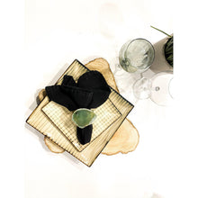  ETSY 8504 Green Agate Napkin Ring - Gold Trim