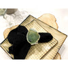 ETSY 8504 Green Agate Napkin Ring - Gold Trim