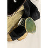 ETSY 8504 Green Agate Napkin Ring - Gold Trim