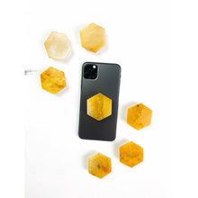  ETSY 8504 Honey Onyx Hexagon Custom Crystal Phone Stand (Natural Gemstone)