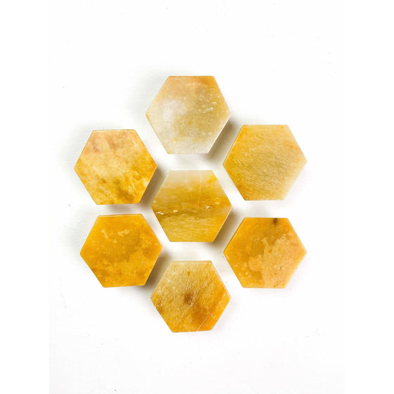 ETSY 8504 Honey Onyx Hexagon Custom Crystal Phone Stand (Natural Gemstone)