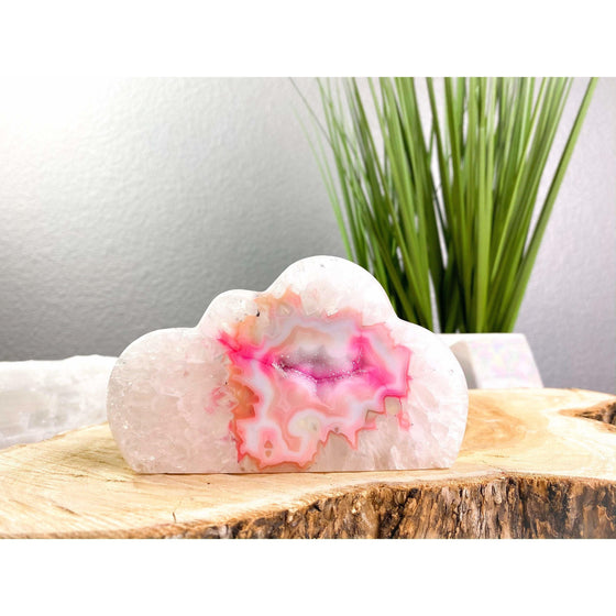 ETSY 8504 Pink/Blue Agate + Geode Cloud Accent Piece