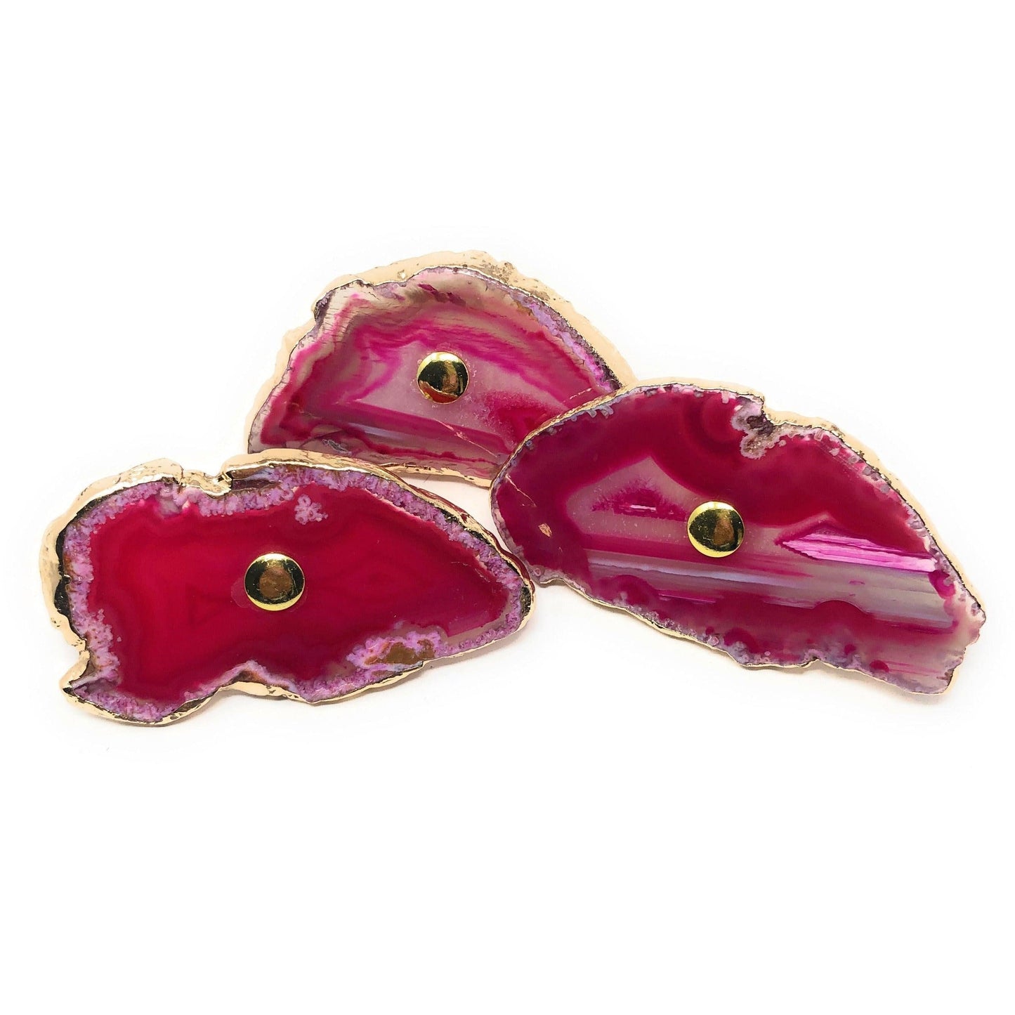 ETSY 8504 Pink Dot Agate Knob