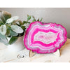 ETSY 8504 Pink/White Agate Platter Decor and Cheese Platter