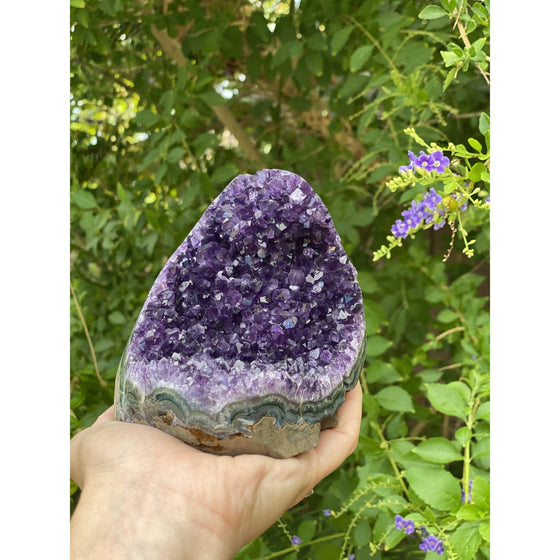 ETSY 8504 Raw Polished Amethyst Base 2 lbs 4 oz | Purple amethyst | Amethyst base | Great gift