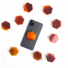  ETSY 8504 Red Agate Hexagon Crystal Phone Stand (Natural Gemstone)