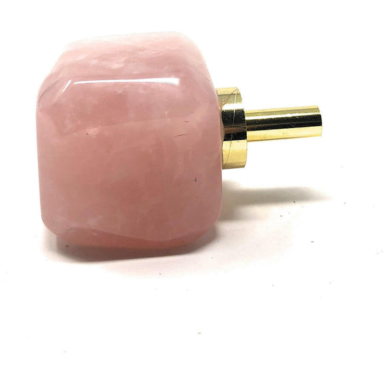 ETSY 8504 Rose Quartz Square Knob | Pink Quartz Knob | Cabinet Knob | Great Gift