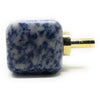 ETSY 8504 Sodalite Blue and White Spot Natural Stone Square Knob