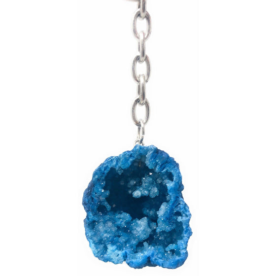 ETSY 8504 Teal Geode Keychain | Pick a color | Blue Pink Purple Teal Clear