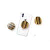 ETSY 8504 Tiger's Eye Crystal with Gold Rim Phone Stand (Natural Gemstone)