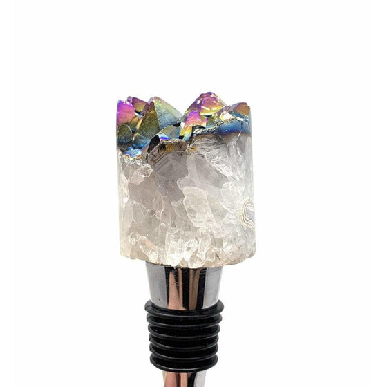 ETSY 8504 Titanium Quartz Cluster Wine Bottle Stopper/Cork