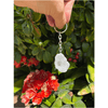 ETSY 8504 White/Clear Geode Keychain | Pick a color | Blue Pink Purple Teal Clear