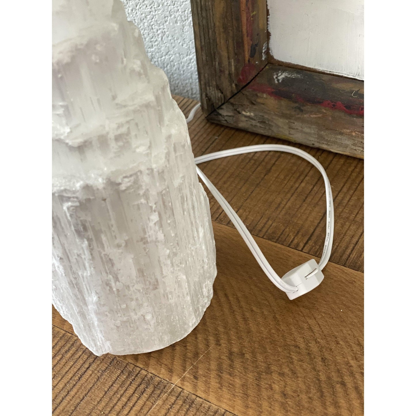 ETSY 8504 White Selenite Crystal Layered Lamp Decor | Home Decor | Great Gift
