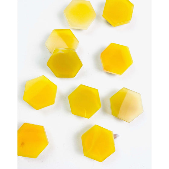 ETSY 8504 Yellow Agate Hexagon Crystal Phone Stand