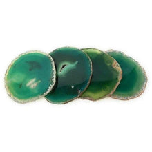  i_did Coaster Green Tone Agate Slice Coasters | Agate Drink & Barware | Home Decor