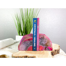  i_did PINK Agate Geode 4 lbs 3 oz Bookend | Pink Geode Bookend | Crystal Bookend | Great Gift