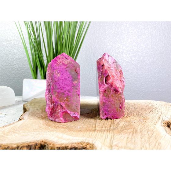 i_did PINK Agate Geode 4 lbs 3 oz Bookend | Pink Geode Bookend | Crystal Bookend | Great Gift