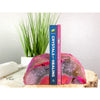 i_did PINK Agate Geode 4 lbs 3 oz Bookend | Pink Geode Bookend | Crystal Bookend | Great Gift