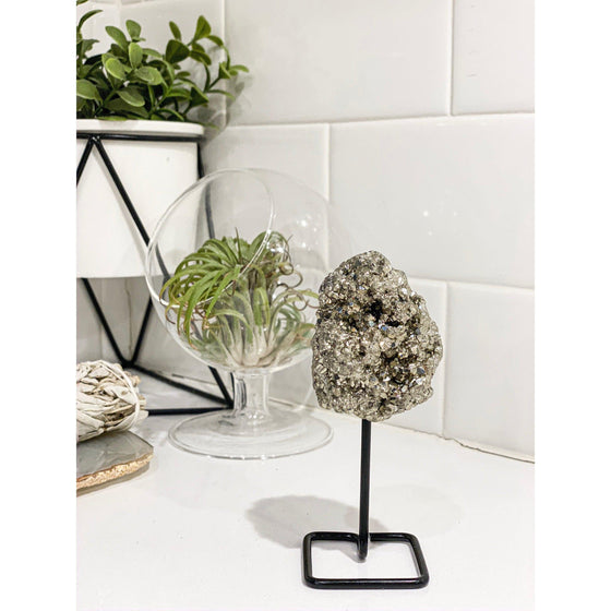 i_did Pyrite on a Pin Stand | Pyrite on a Metal Stand