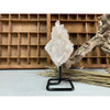 i_did Raw (Cluster) Clear Quartz on a metal stand 1 lb 11 oz | Quartz Cluster in a stand | Clear Quartz | Great gift