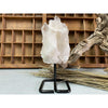 i_did Raw (Cluster) Clear Quartz on a metal stand 1 lb 11 oz | Quartz Cluster in a stand | Clear Quartz | Great gift