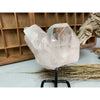 i_did Raw (Cluster) Clear Quartz on a metal stand 1 lb 12 oz | Quartz Cluster in a stand | Clear Quartz | Great gift