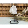 i_did Raw (Cluster) Clear Quartz on a metal stand 11 oz | Quartz Cluster in a stand | Clear Quartz | Great gift