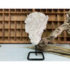 i_did Raw (Cluster) Clear Quartz on a metal stand 2 lbs | Quartz Cluster in a stand | Clear Quartz | Great gift